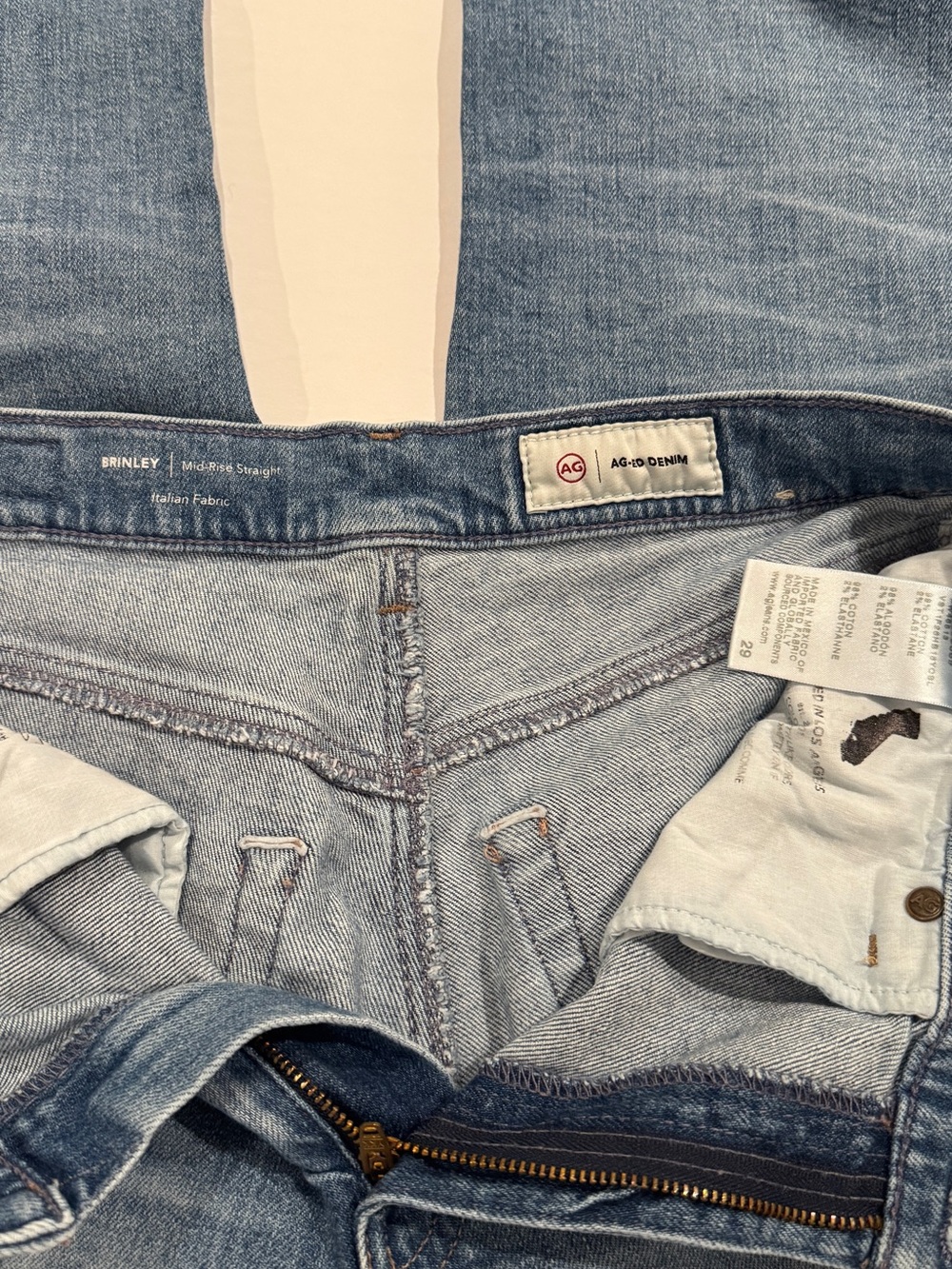 AG-ED Brinley Mid-Rise Straight Jeans – Size 29 - Picture 2 of 4